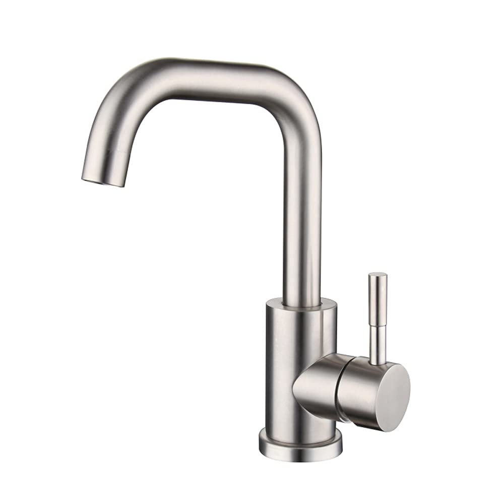 Robinet de bar en acier inoxydable 304 pour lavabo de cuisine monotrou