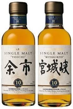 Amazon.co.jp: ニッカシングルモルト余市10年、宮城峡10年各180ml飲み