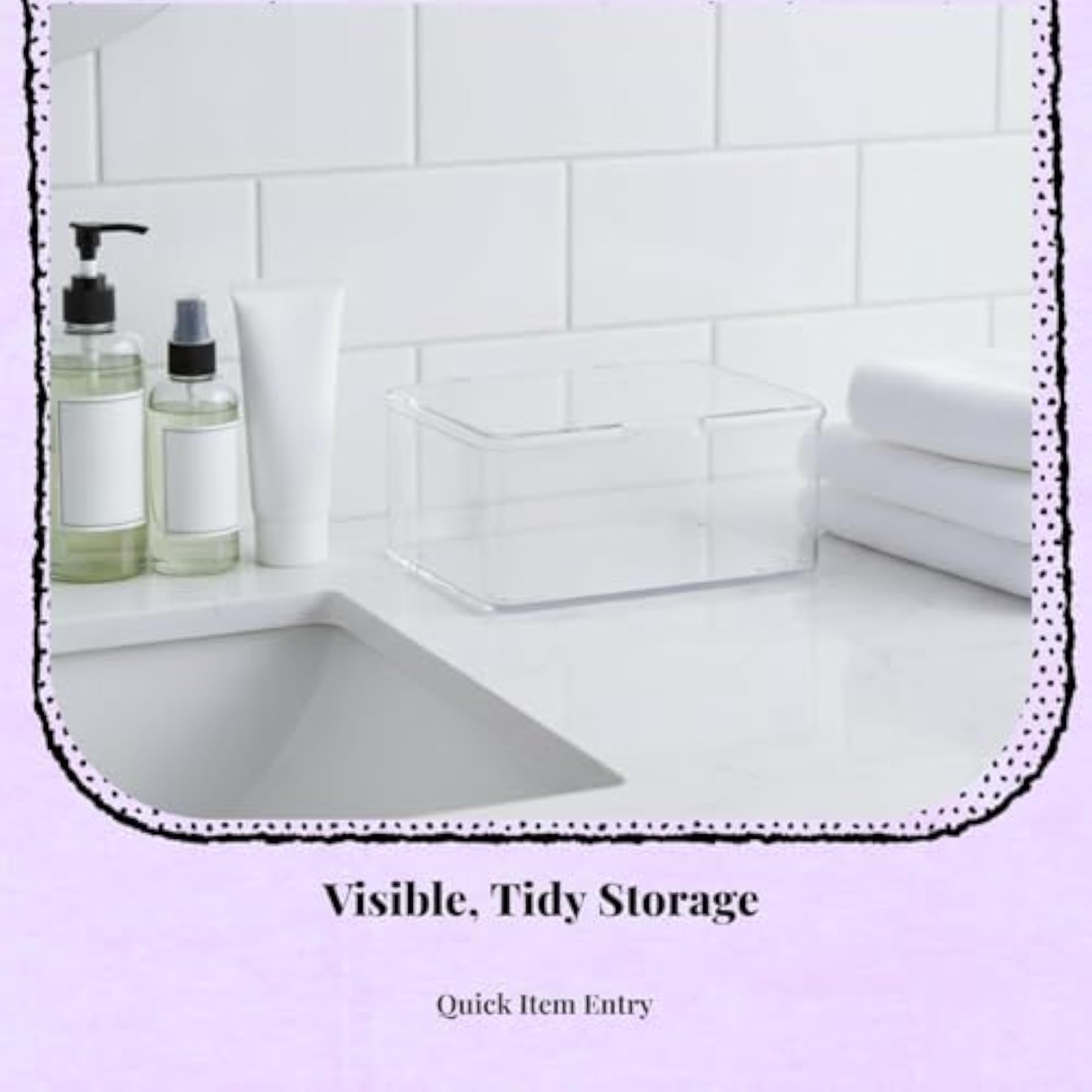 Acrylic Desktop Organizer, Dustproof Storage Box