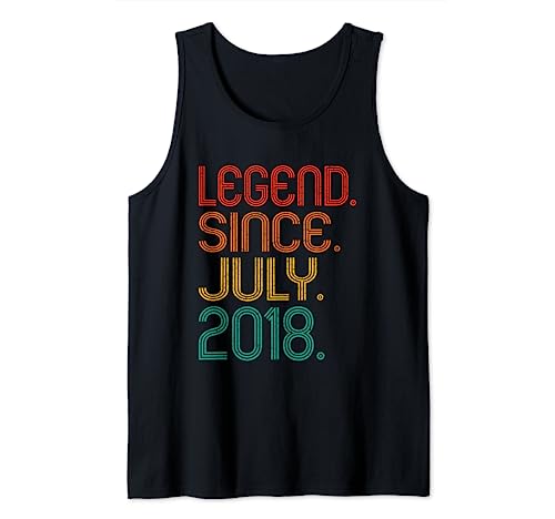 Legend Since July 2018 Years Old Birthday 2018 Ideas Vintage Tank Top