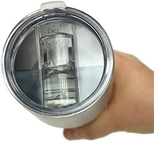 SKEMIX 20 oz Spill Proof and Splash Resistant Replacement Lid with Slider Closure for Tumbler & Rambler - Straw Friendly