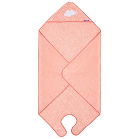 Clevamama Capa de Baño Bebé con Capucha y Delantal Rosa Cover