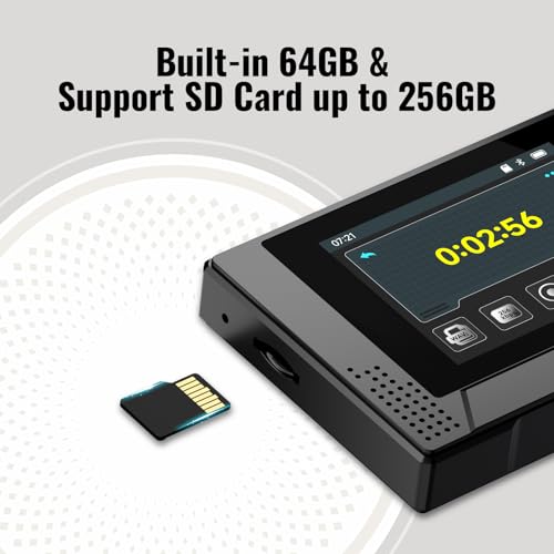 Image of 64GB 80s Retro MP3 Player with HD Speaker,MP3 Cassette Nostalgia Player,Dynamic Retro UI,Tape Drive Shape,Portable Bluetooth MP3 Music Player 50 Hours Long Battery Life, 2.4 inch Touchscreen (Black)