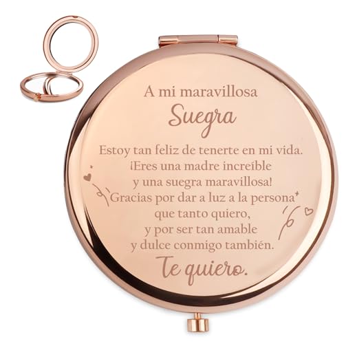 Imagen de CDIXlmuz Regalos Suegra Cumpleaños Regalos Suegra Espejos Compactos Regalo Suegra Dia De La Madre Regalo para Suegras Originales para La Suegra Una Suegra