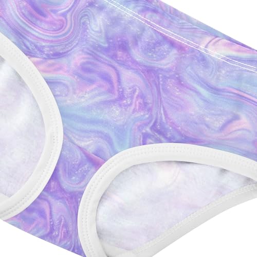 Joisal Pastel Purple Abstract Aesthetic Girl Panties Cute Toddler Girls Underwear Cotton Stylish Kids Briefs Undies 2t4