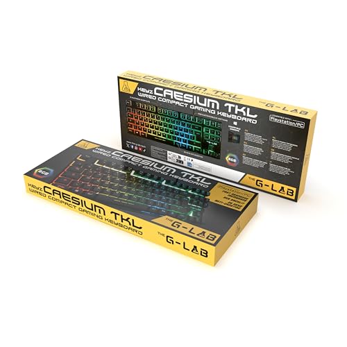 The G-Lab Keyz Caesium TKL Tastiera Gamer TKL 87 Tasti cablati USB AZERTY Francese, Retroilluminazione a LED Multicolore - Tastiera da gioco compatta senza tastierino numerico per PC/PS4/PS5- New - Tastiera gaming - Immagine 6