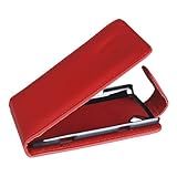 2 Jahre Garantie Mobilfunk Krause Flip Case Etui Handytasche Tasche Hülle für Samsung GT-S8500 / S8500 (Rot)