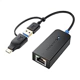 Verschaffen Sie sich mit dem 2,5G USB Ethernet Adapter von Cable Matters beim Gamen einen Vorsprung durch schnelle Datenübertragung und geringe Netzwerkprobleme. Der USB C LAN Adapter bietet eine vollständige Unterstützung von Netzwerkgeschwindigkeiten von 2,5 GBit/s mit kompatibler Hardware, Netzwerkgeräten und Kabeln