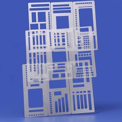 9 Pack Handmade Flexible Record Template – Journaling Planner Stencil