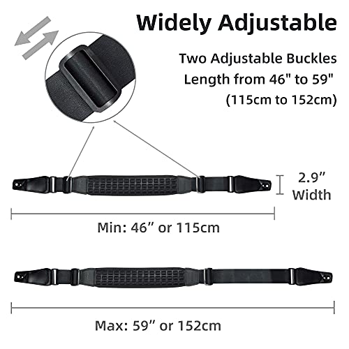 image for Bass Guitar Strap with Pick Holder - Padded Guitar Strap with DOUBLE A