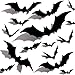 JEONDFG 24-teiliges 3D Fledermaus LED-Dekoset - Grusel-Spaß Für Halloween An Fenstern & Wänden