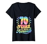 Photo Gallery donna made in 1954 tie dye 70th birthday 70 years of being awesome maglietta con collo a v Photo Gallery donna made in 1954 tie dye 70th birthday 70 years of being awesome maglietta con collo a v