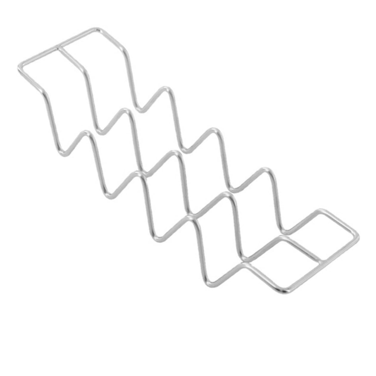 NAMOARLY 3pcs Stainless Steel Burrito Stand Taco Tray Mexican Taco Stand Taco Shell Tray Sandwich Holder Mexican Corn Taco Storage Rack Monitor Holder Taco Rack Silver 304 Stainless Steel