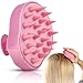 RELAXXO Scalp Massager Hair Growth – Exfoliator & Hair Scrubber for Scalp, Soft Bristles for Dandruff & Soothing Comfort, Shampoo Brush, Wet & Dry Use, Pink