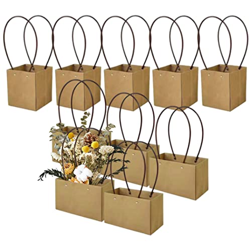 Sac-cadeau de fleur en papier kraft pour décoration de table de fête et cadeaux d'invités