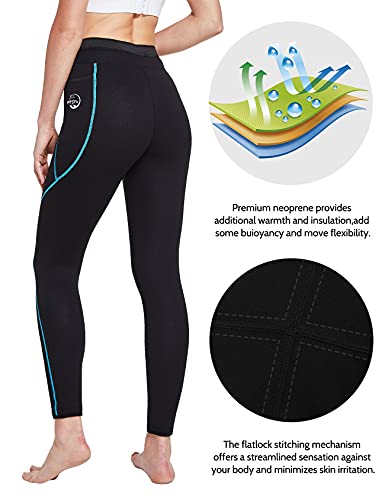 Fitst4 Wetsuit Pants Women's 2.5Mm Neoprene Surf Pants Keep Warm For Water Aerobics Diving Surfing Swimming Snorkeling Canoeing Paddling Kayaking Blue 2Xl #TOP4