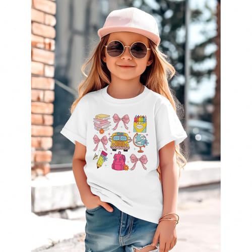 Image of KEKEMI Kid Toddler Girl First Day of School Shirts Kindergarten First /Second /Third Grade T-Shirt Back to School Tee Tops 3-8Y