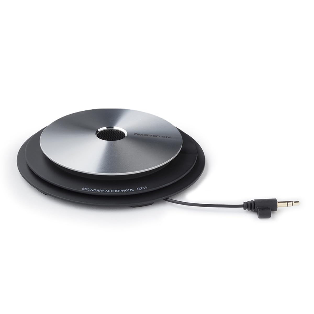 OM SYSTEM Olympus ME33 - Micrófono omnidireccional para reuniones de Mesa con Capacidad de Cadena de Margaritas, Negro y Plateado