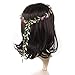 Sanwood Lady Boho Floral Flower Festival Wedding Garland Forehead Hair Head Band (Rose-Red)