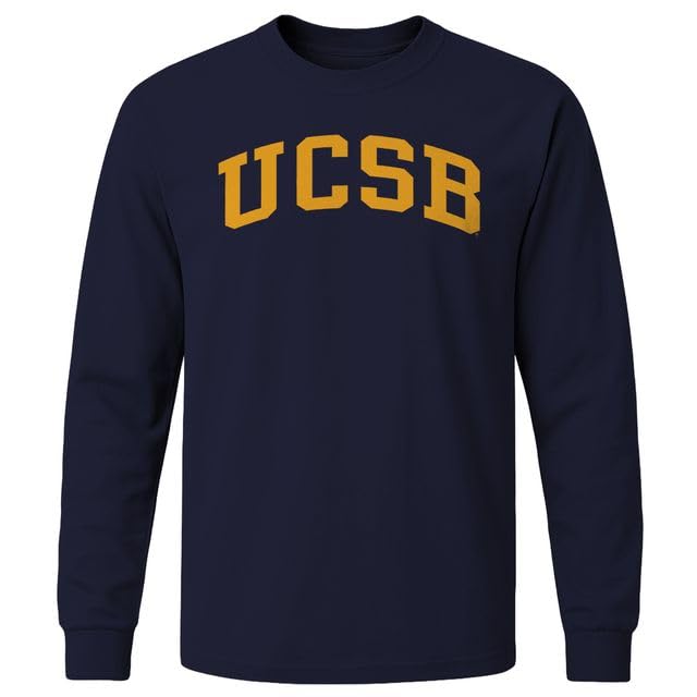 Barnesmith University of California Santa Barbara UCSB Gauchos Long Sleeve Adult Unisex T-Shirt Classic Navy Small