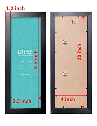 Lavie Home 4X10 Picture Frame Black, Panoramic Picture Frame For Wall Decoration, Classic Black Minimalist Style Suitable For Decorating Houses, Offices, Hotels（1 Pack） #TOP2
