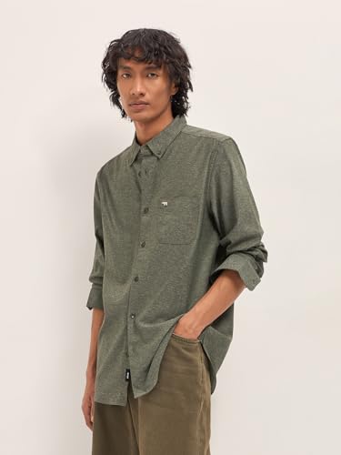 Image of THE BEAR HOUSE Men's Blue Slim Fit Cotton Checkered Shirt