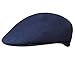 Wool Seamless Gatsby Newsboy Cabby Flat Cap Dark Blue L