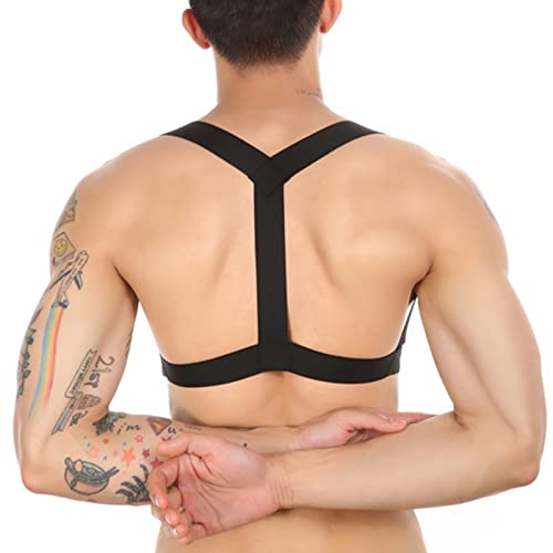 Mens Harness Belt Nylon Elastic Body Shoulder Strap Sexy Halter Club Wear Cosplay Costume3