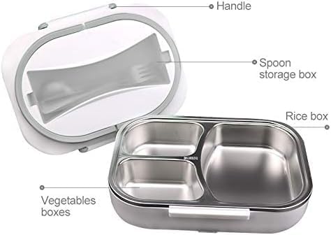 Miniatura 4 de ADCGank Fiambrera eléctrica de calefacción de 110 V para oficina, hogar y 12 V, calentador de alimentos portátil de doble uso con recipiente de