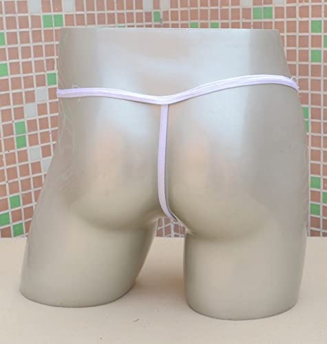 Men's Sexy Underwear Transparent Mesh Dark Grain Low Waist Sexy Thong T Pants4