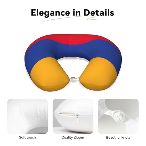 Almohada ajustable de poliéster negra para viaje miniatura 4