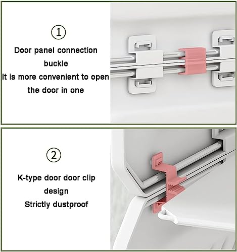 Image of EXVITO Portable Shoe Rack for Home Plastic Shelves Household - 3 Door DIY Multipurpose Shoe Rack Organizer, Shoe Storage-Shelf with Door Entryway for Heels /Slippers /Boots (White, 4 Door)