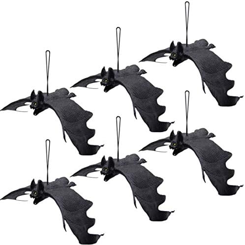 ATDAWN Halloween Hanging Bats, Rubber Bats, Realistic Looking Spo...