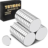 TRYMAG Magnets 30Pcs, Small Strong Refrigerator Magnets Tiny Round Neodymium Disc Magnets for...