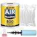 ACTMUEN Air Pillows for Shipping With Pump, Inflatable Packing Air Bags, Shipping Supplies Packing Materials Alternative to Packing Peanuts, Moving, Storage, Gift Wrapping（800Pack, 3.54" x 7.87"