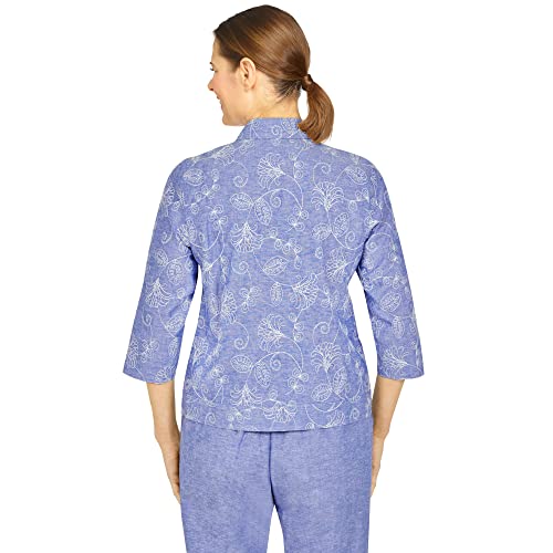 Veste en chambray légère confortable taille 14 broderie