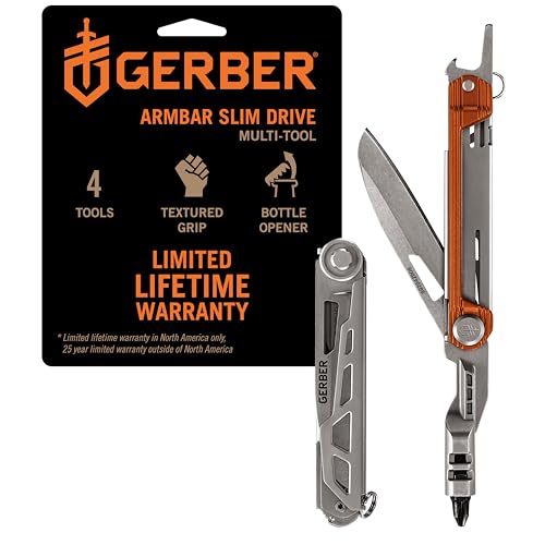 Gerber Armbar Slim Drive 4-in-1 EDC Multitool Pocket Knife, Burnt Orange - image 1
