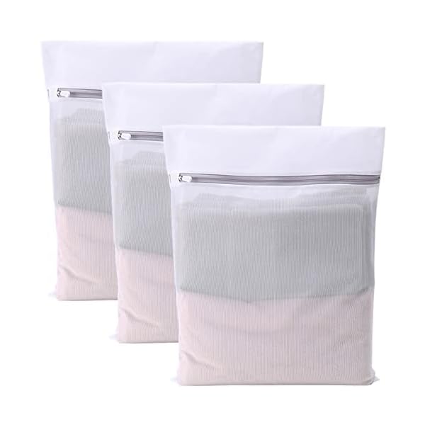 Naokboee 3 packs mesh laundry bags for delicates washing machine wash bags for lingerie bra socks underwear baby clothes travel storage3 large  urban country home decor