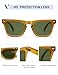 VANLINKER Trendy Square Sunglasses for Women Men Fashion Retro Style VL9819, Amber/Green