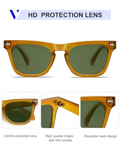 VANLINKER Trendy Square Sunglasses for Women Men Fashion Retro Style VL98194