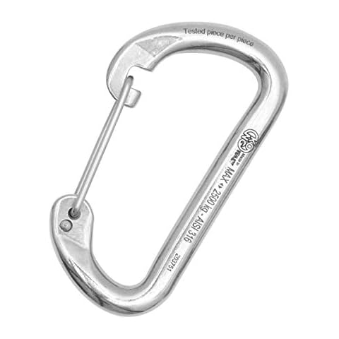 Mosquetón de Acero Inoxidable Kong Italy D Shape Cover