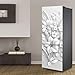 Fridge Wraps Kitchen Fridge Stickers Cover Full Doors, Fridge Sticker Full Covering Door Fridge Covers Skins Wall Stickers for Kitchen Decal, Modern Art Painting White Flowers