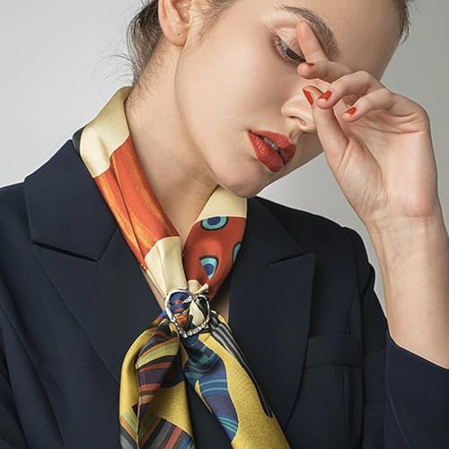 Scarf Buckle for Women Rhinestones Pearl Silk Scarf Clips Fashion Clasp Ring Jewelry Valentine's Day Mother's Day Gift for Wife Mom Lover3