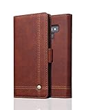 FLYEE Samsung Note 9 Case,Galaxy Note 9 Wallet Case, Ultra Thin Slim Folio Cover PU Leather Magnetic Protective Cover with Credit Card Slots, Cash Pocket,Stand Holder for Samsung Galaxy Note 9 Brown