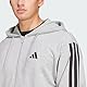 adidas Herren Essential Three Stripes French Terry Fullzip Hoodie, Medium Grey Heather/Black, L
