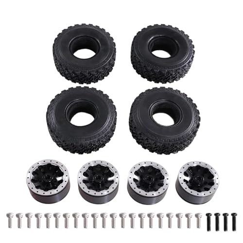 MN 1/12 D90 D91 99S WPL 1/16 C14 C24 C54 C74 �����N���b�v�^�C���z�C�[���n�u�ȃ^�C�����b�N�^�C���A�b�v�O���[�h�z�C�[���A�Z���u��(Black)