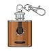 Acoustic Guitar Strings Stainless Steel 1oz Mini Flask Key Chain