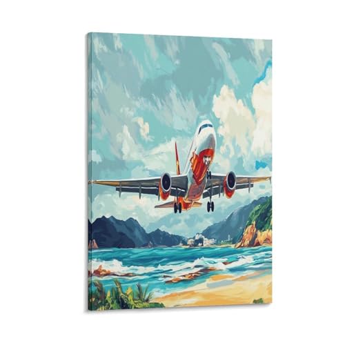 Avion de ligne murale tableau résout le problème des murs vides