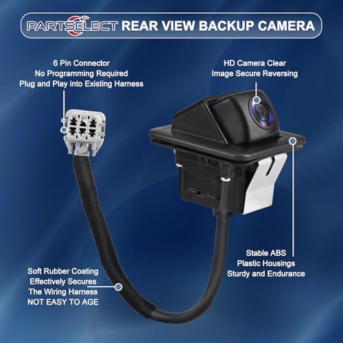 Image of 95760-A7000 Rear View Backup Camera Replacement for Kia Forte Sedan 2014 2015 2016 1.8L / 2.0L L4 Back Up Camera Replaces# ‎95760A7000, KI1960114