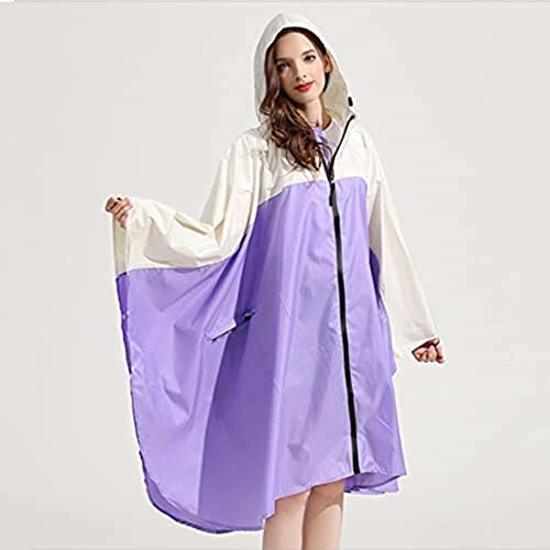 Chubasquero impermeable para mujer y poncho con capucha cortavientos de senderismo 2